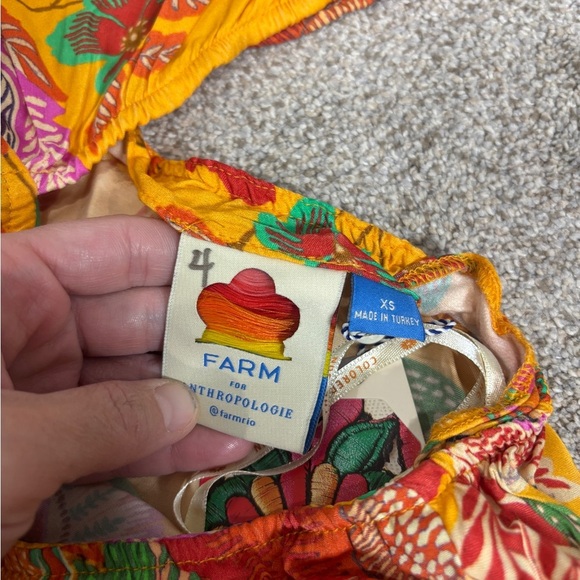 NEW! Farm x Anthropologie Single-Shoulder Printed Maxi Dress Cutout Floral XS - Picture 10 of 16